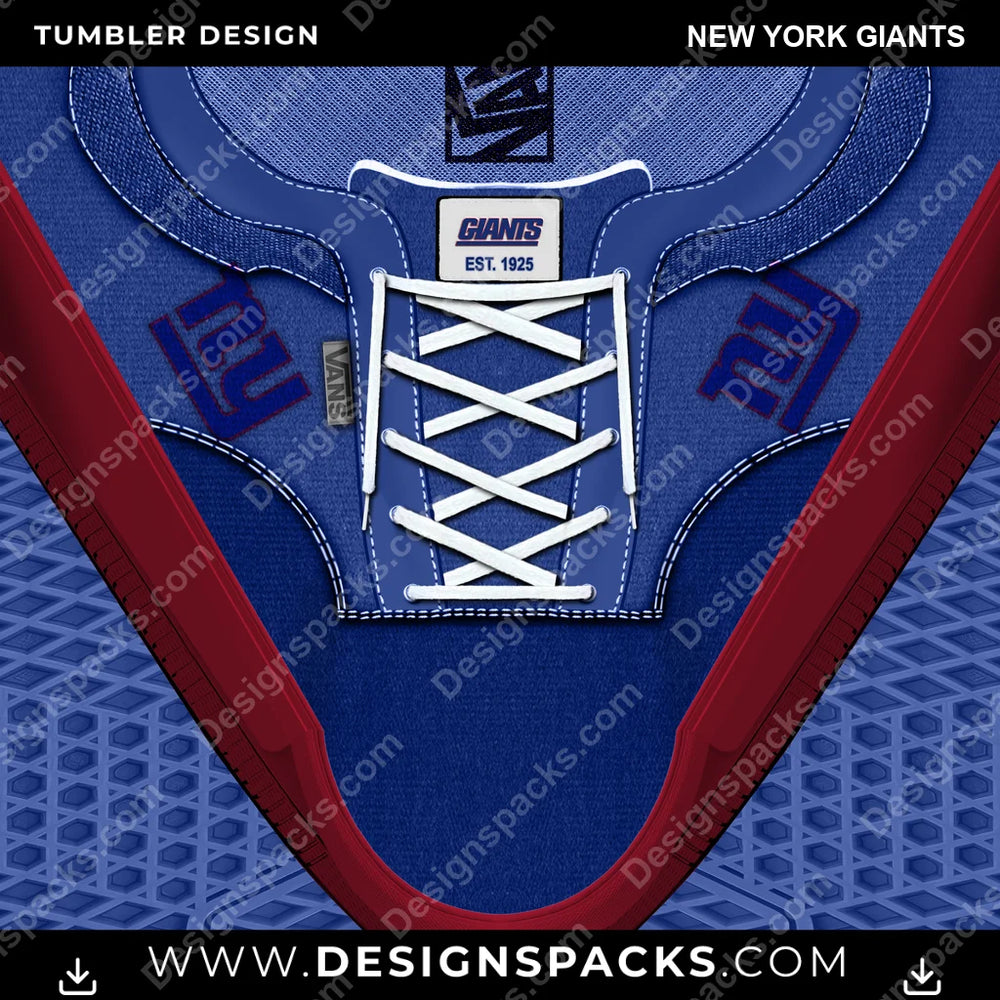 Football VANS Atwood DX New York Giants NFL Football Tumbler Digital Wrap Design Download
