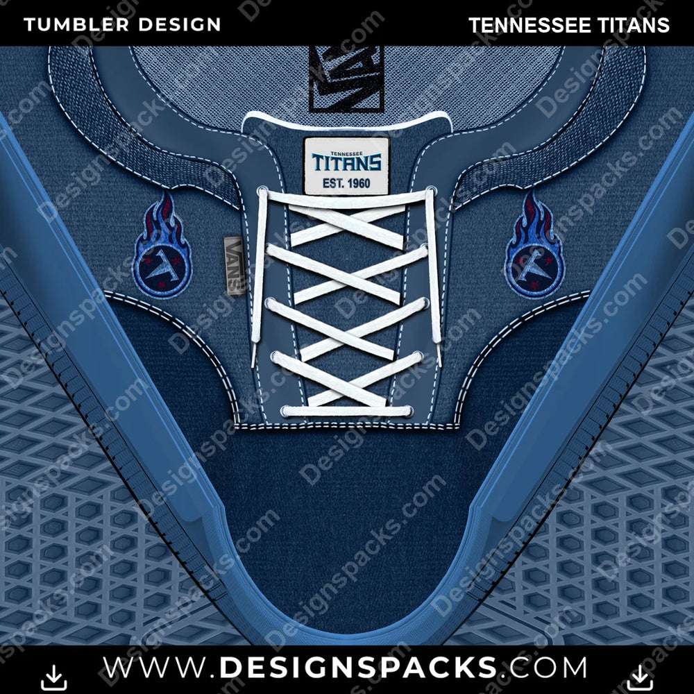 Football VANS Atwood DX Tennessee Titans NFL Football Tumbler Digital Wrap Design Download