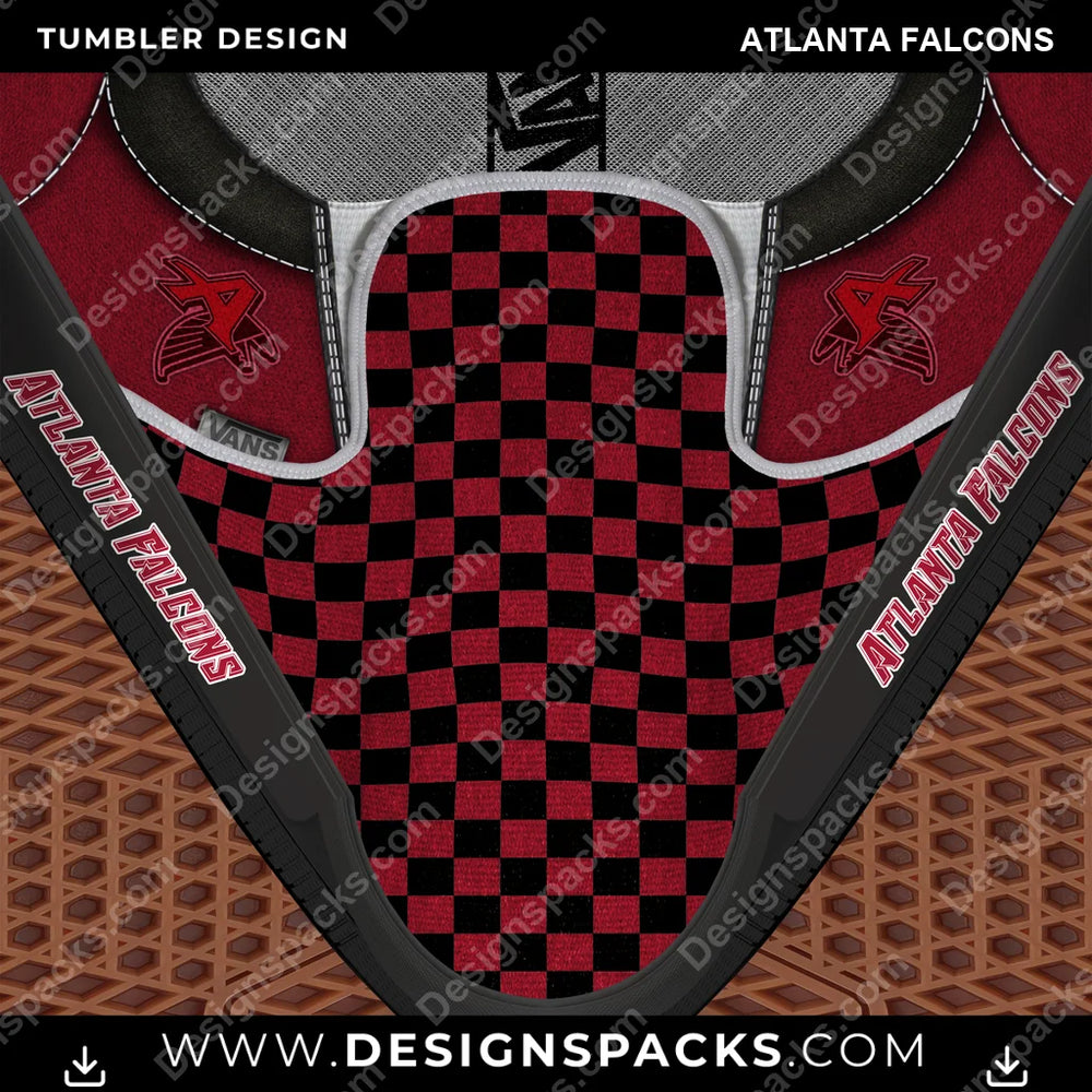 Football Vans Classic Atlanta Falcons NFL Football Tumbler Digital Wrap Design Download