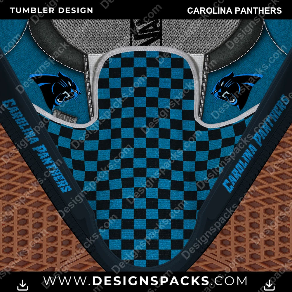 Football Vans Classic Carolina Panthers NFL Football Tumbler Digital Wrap Design Download