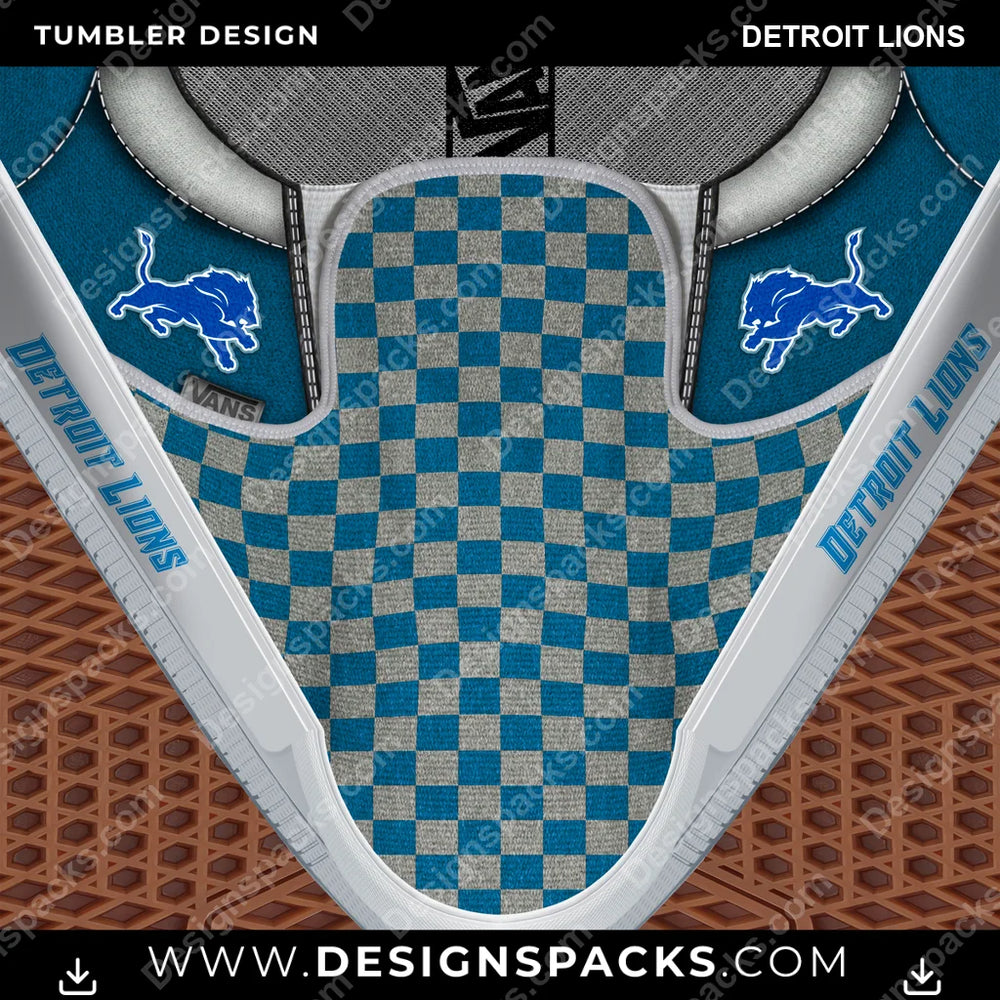 Football Vans Classic Detroit Lions NFL Football Tumbler Digital Wrap Design Download