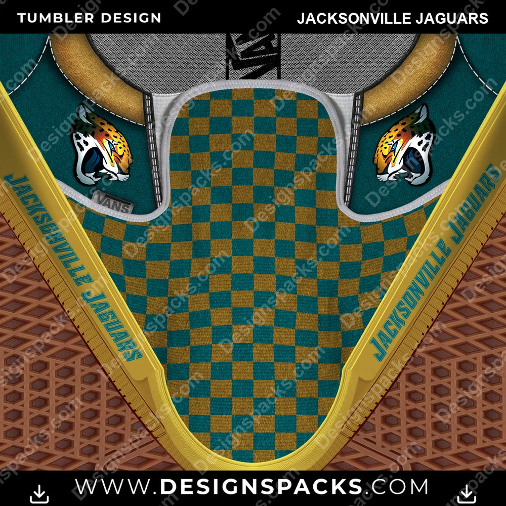 Football Vans Classic Jacksonville Jaguars NFL Football Tumbler Digital Wrap Design Download