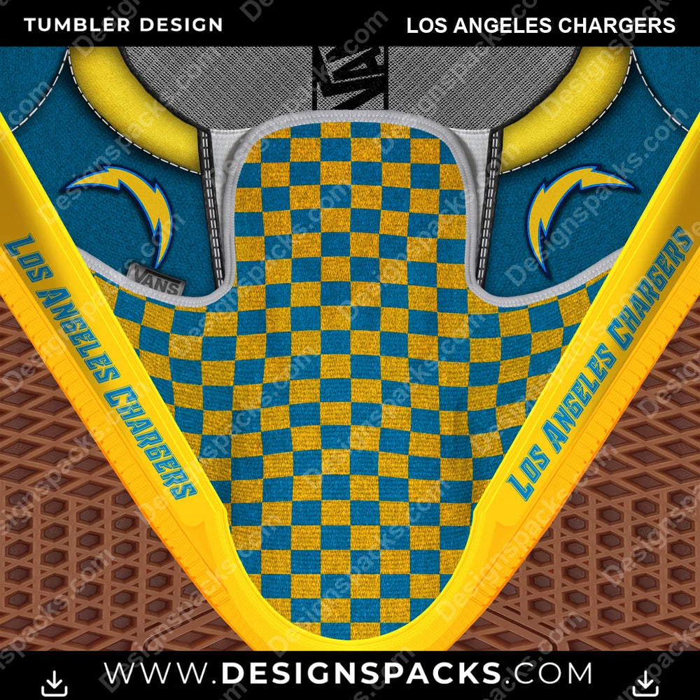 Football Vans Classic Los Angeles Chargers NFL Football Tumbler Digital Wrap Design Download