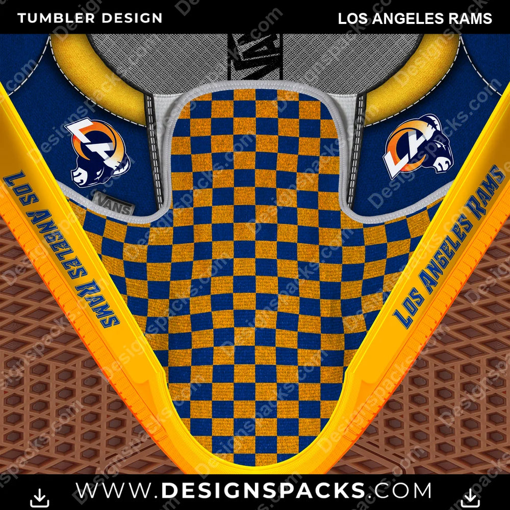 Football Vans Classic Los Angeles Rams NFL Football Tumbler Digital Wrap Design Download