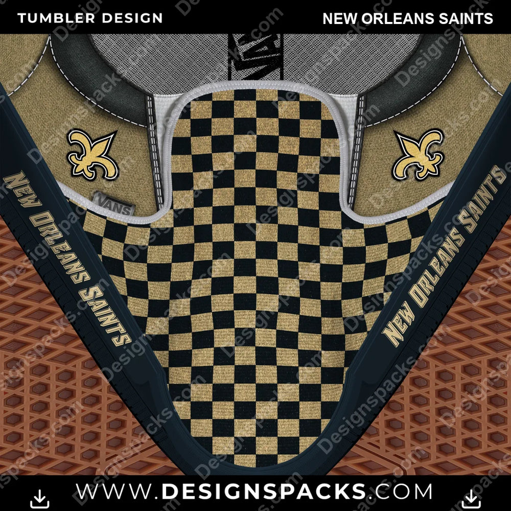 Football Vans Classic New Orleans Saints NFL Football Tumbler Digital Wrap Design Download