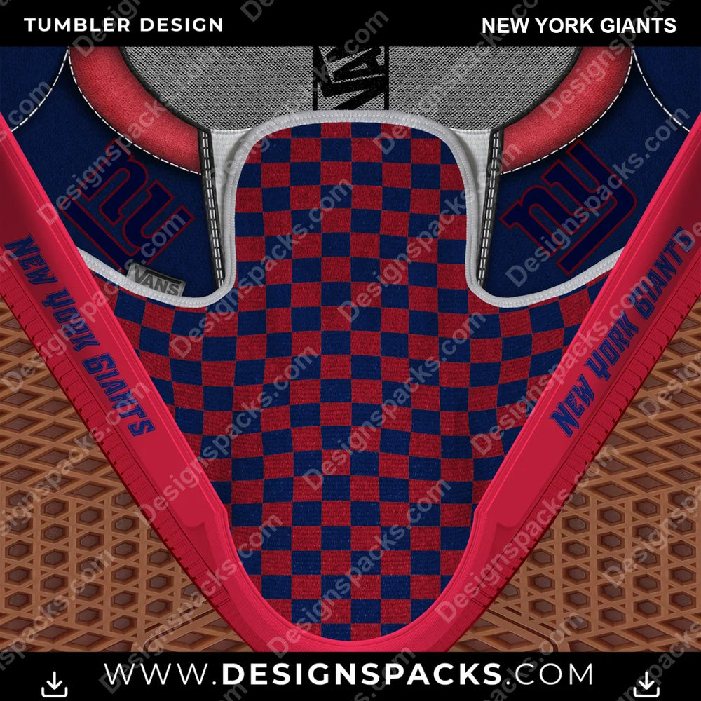Football Vans Classic New York Giants NFL Football Tumbler Digital Wrap Design Download