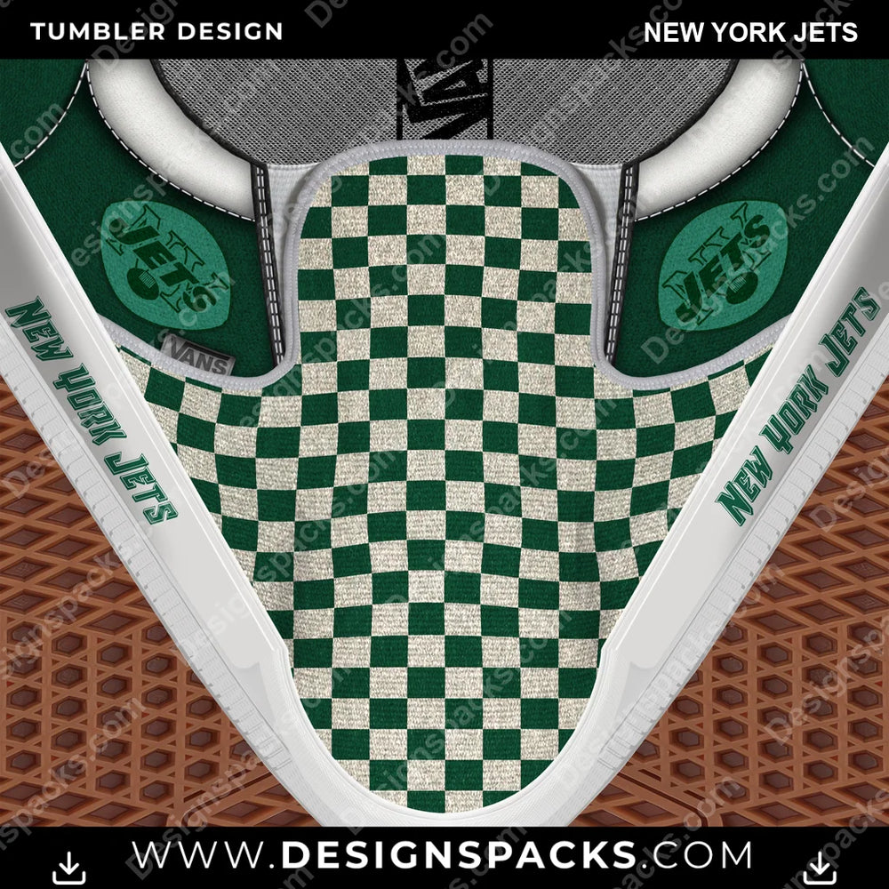 Football Vans Classic New York Jets NFL Football Tumbler Digital Wrap Design Download