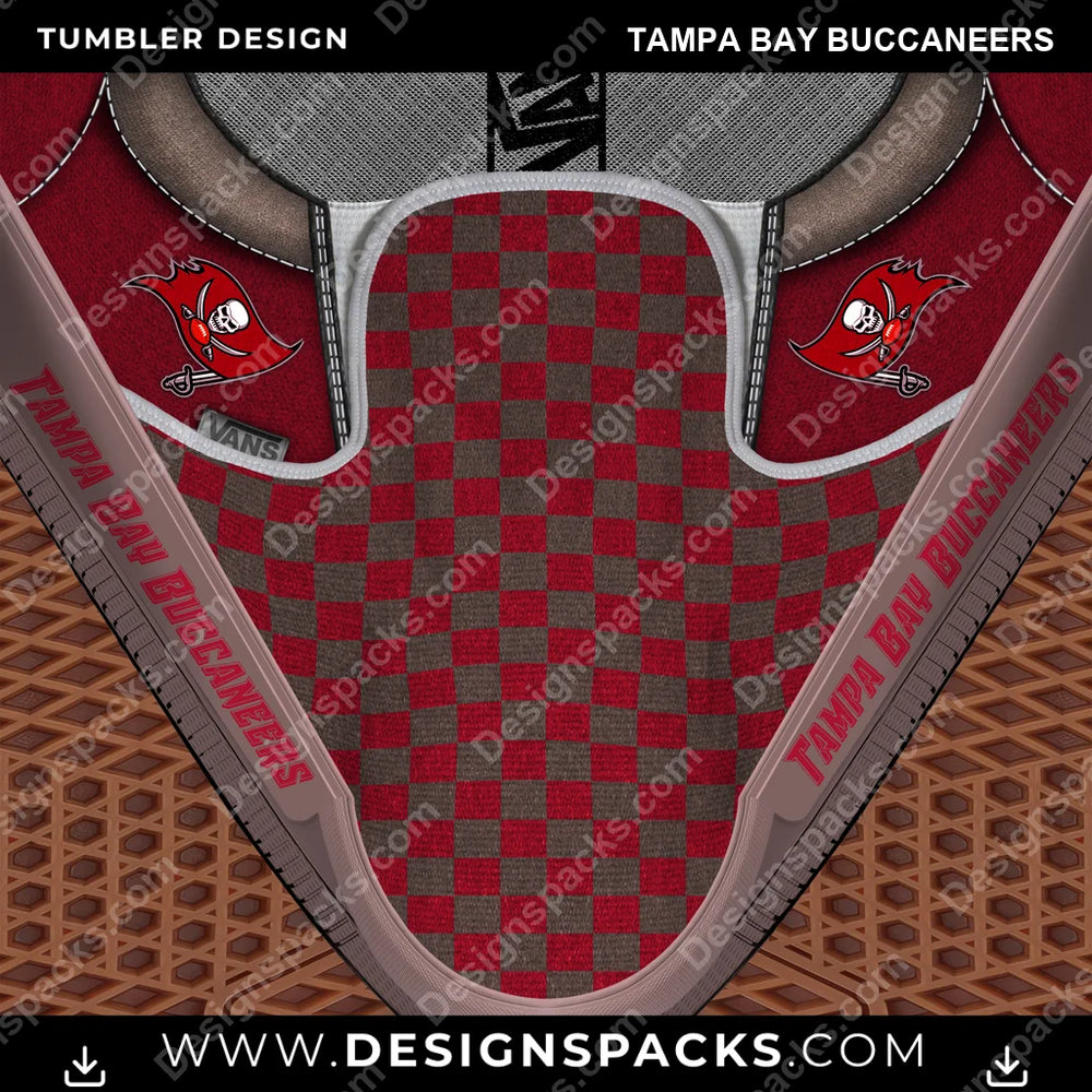 Football Vans Classic Tampa Bay Buccaneers NFL Football Tumbler Digital Wrap Design Download
