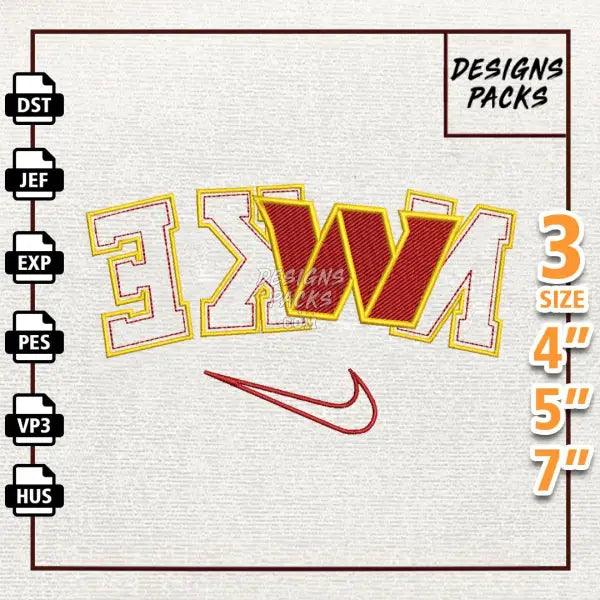 Football Washington Commanders Embroidery Design