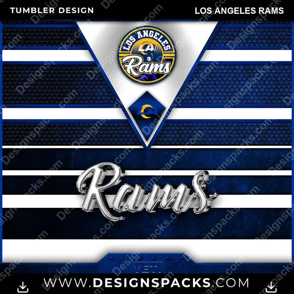 Football YETI Los Angeles Rams NFL Football Tumbler Digital Wrap Design Download