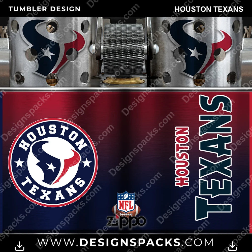Football Zippo Lighter Houston Texans NFL Football Tumbler Digital Wrap Design Download