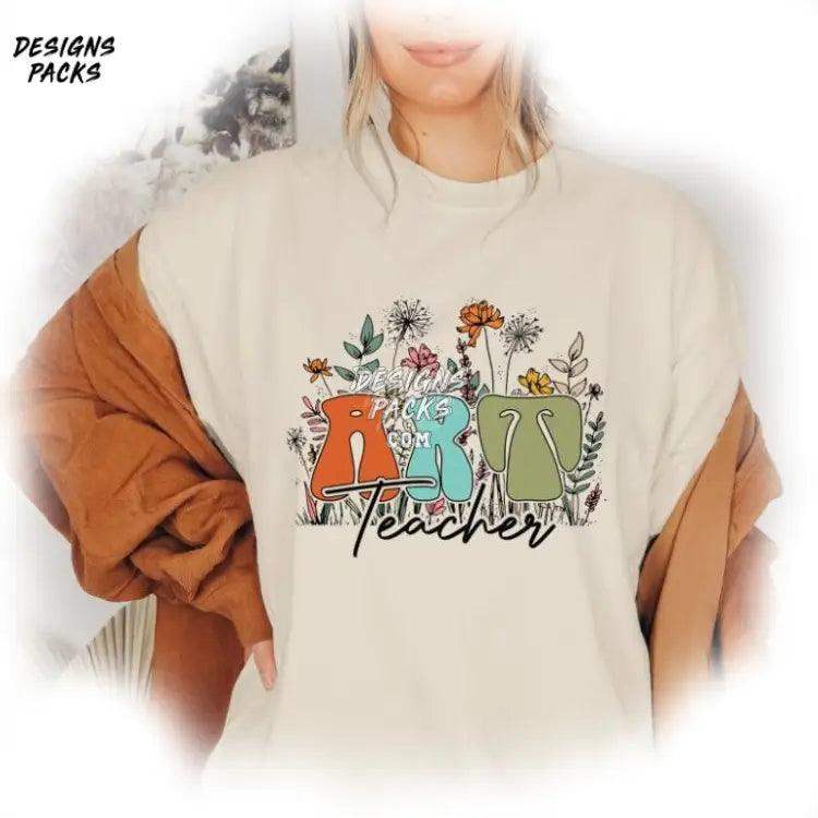 For Art Teachers Teacher Wildflowers Design Png