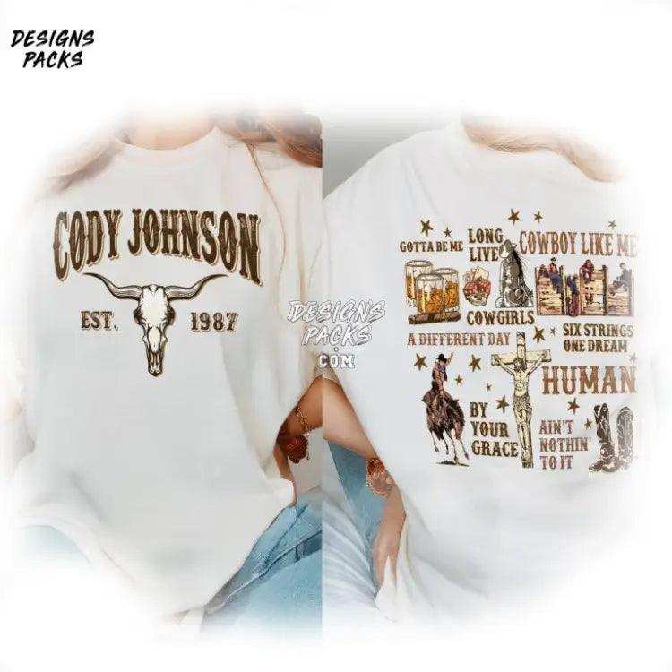 For Her Retro Cody Johnson Png Design