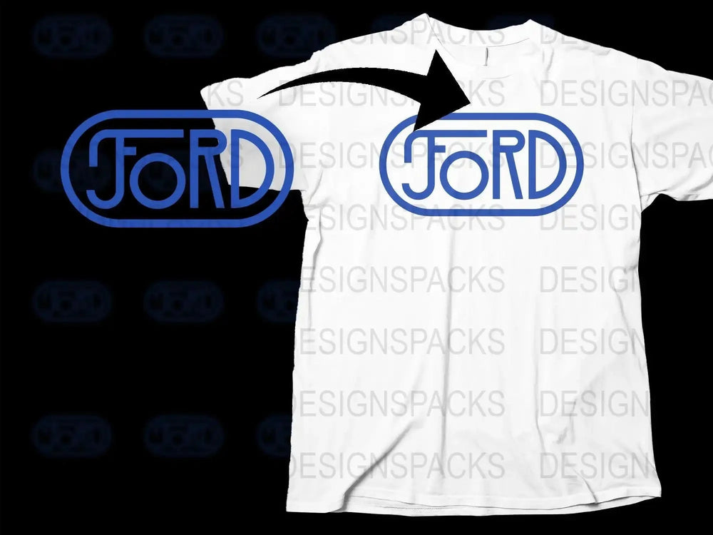 Ford Retro Logo Design Png Digital Download