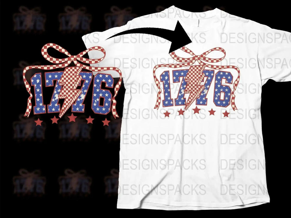 Patriotic 1776 T-Shirt, American Flag Design, Stars and Stripes, Men's Women's Tee, USA Independence Day Apparel, Fourth of July Outfit