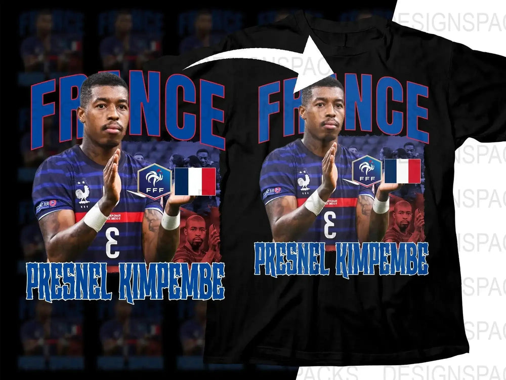 France Flag Soccer Star Presnel Kimpembe Soccer Png Digital Download