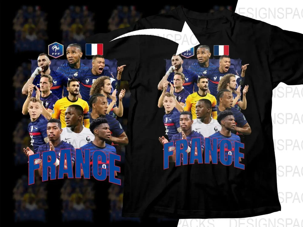 France National Team Players Graphic Soccer Png Digital Download