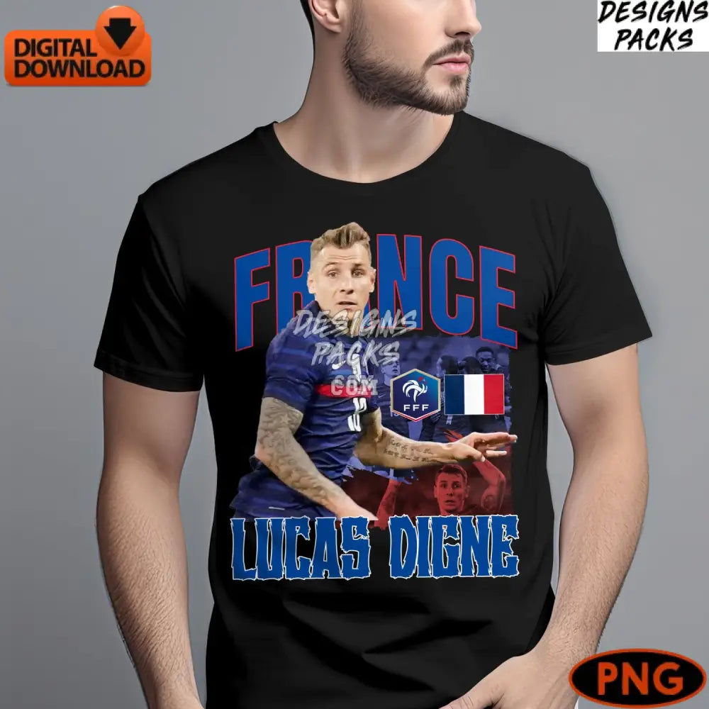 France Soccer Lucas Digne Digital Art Instant Download Png Sports