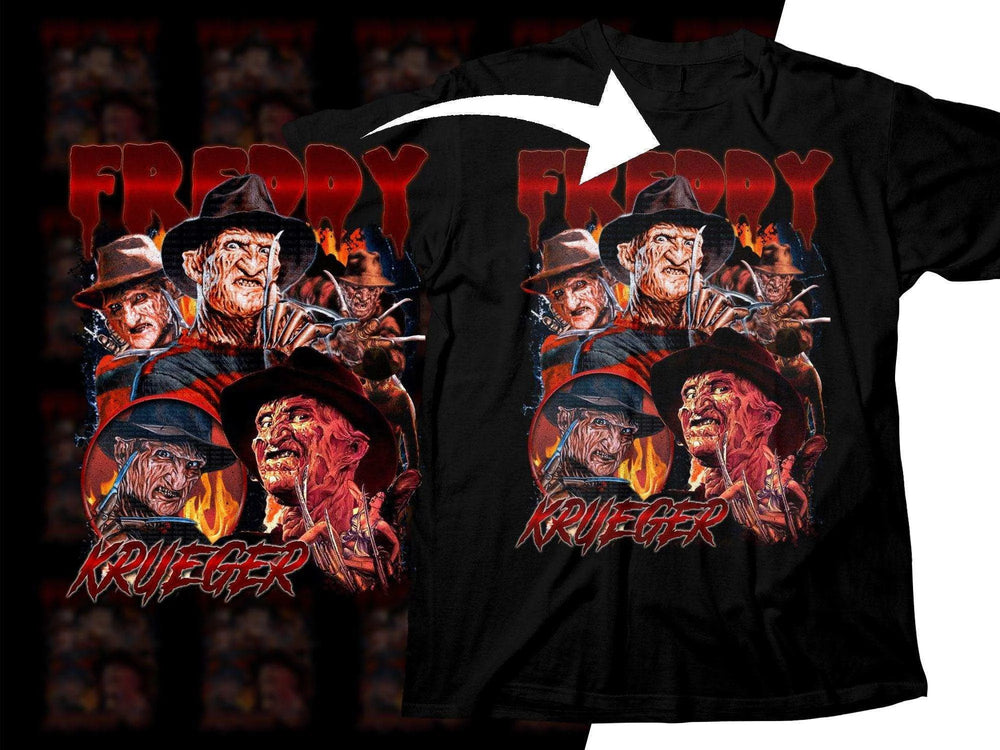 Freddy Krueger Horror Halloween Character Bootleg Art Png Digital Download
