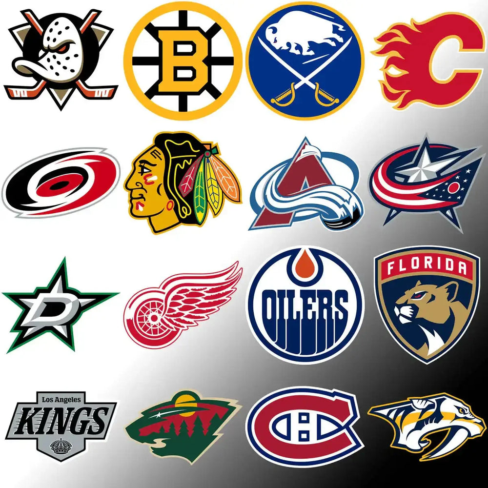Free 32 Ice Hockey Teams Logos Designs Bundle PNG