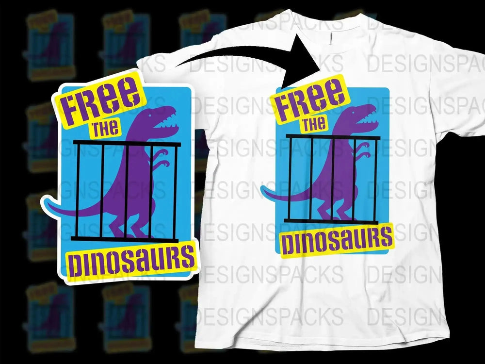 Free The Dinosaurs Graphic Design Png Digital Download