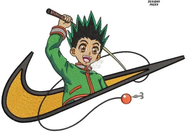 Freecss Gon Embroidery Design File, Hunter x Hunter Anime Embroidery Design, Machine  Design Pes Dst. Nike Gon Freecss