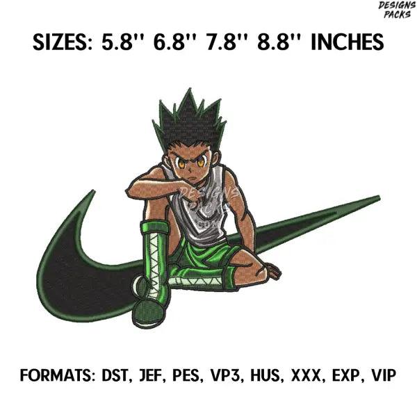 Freecss Gon Embroidery Design File, Hunter x Hunter Anime Embroidery Design, Machine Embroidery, Gon Freecss Embroidery