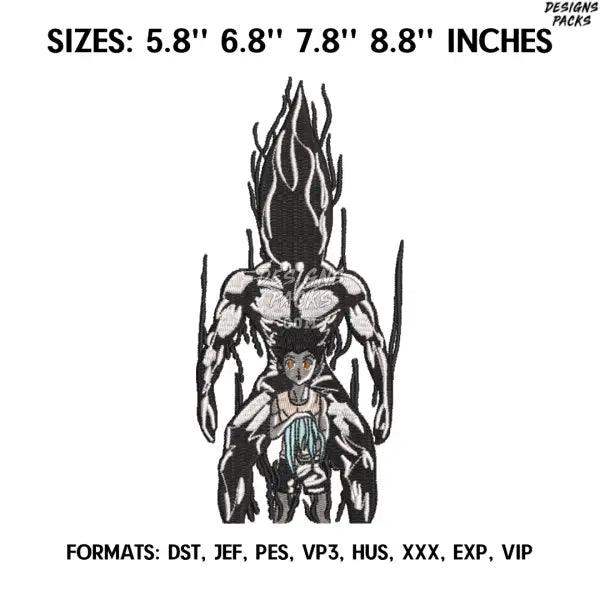 Freecss Gon Embroidery Design File, Hunter x Hunter Anime Embroidery Design, Machine  Design Pes Dst. Anime Inspired