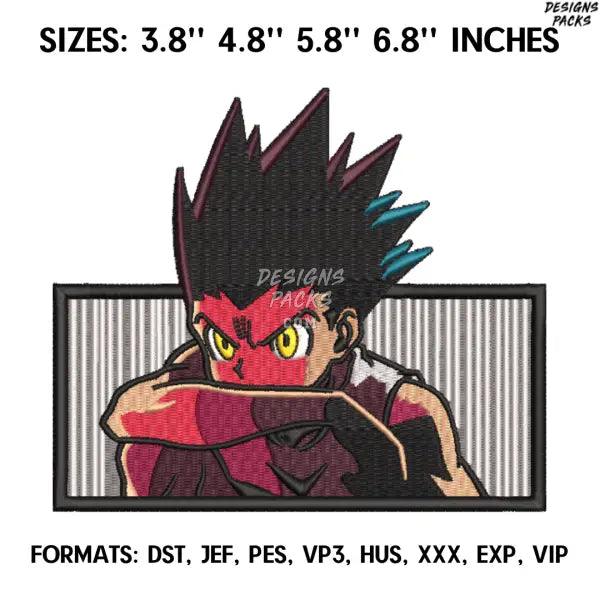 Freecss Gon Embroidery Design File, Hunter x Hunter Anime Embroidery Design, Machine  Design Pes Dst. Anime Gon Freecss