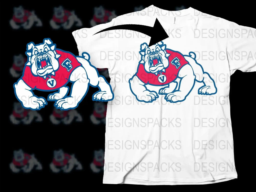 Fresno State Bulldogs College Football Png Digital Download