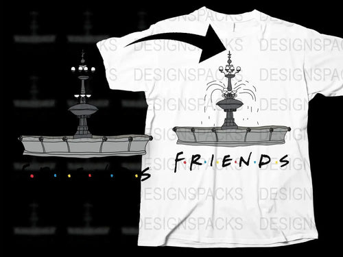 Friends Inspired Iconic Fountain Graphic Png Digital Download