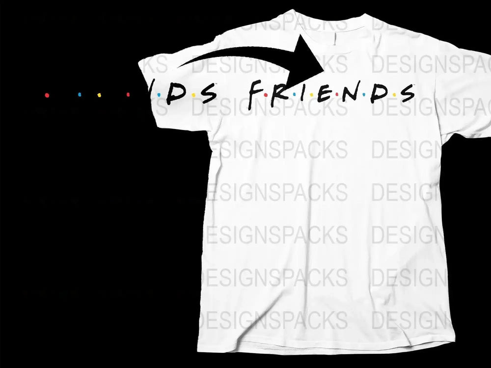 Friends Logo Classic TV Show Women's Png Digital Download