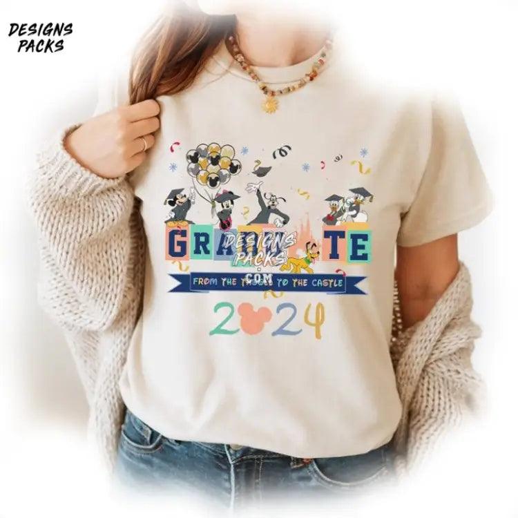 From The Tassel To Castle Mom Dad Of Grad Cartoon Mickey And Friends Graduate Png Design