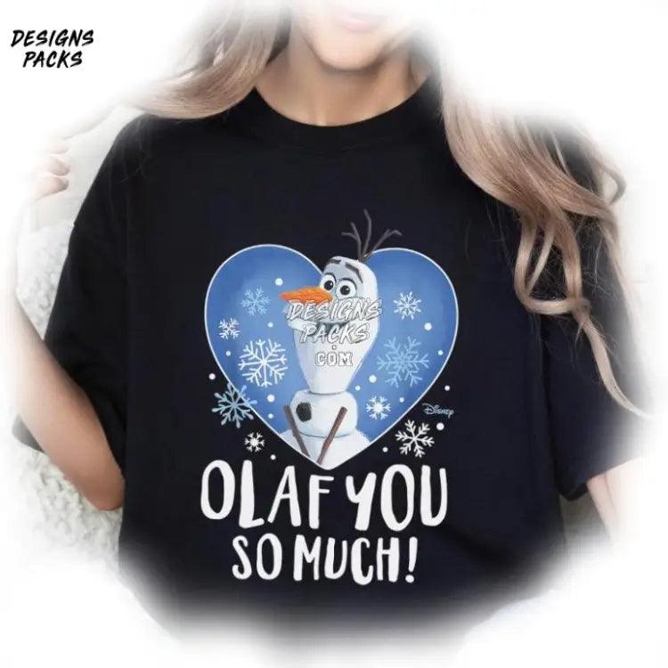 Frozen Lovers Couple Matching Cartoon Olaf You So Much Happy Valentine Png Design