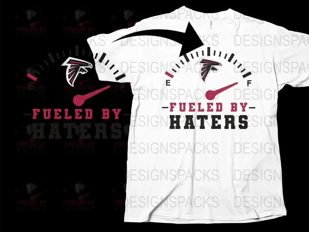 Fueled By Haters T-Shirt, White Graphic Tee, Bold Text, Sports Fan Shirt, Trendy Casual Wear
