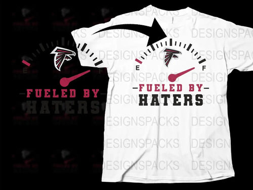 Fueled By Haters T-Shirt, White Graphic Tee, Bold Text, Sports Fan Shirt, Trendy Casual Wear