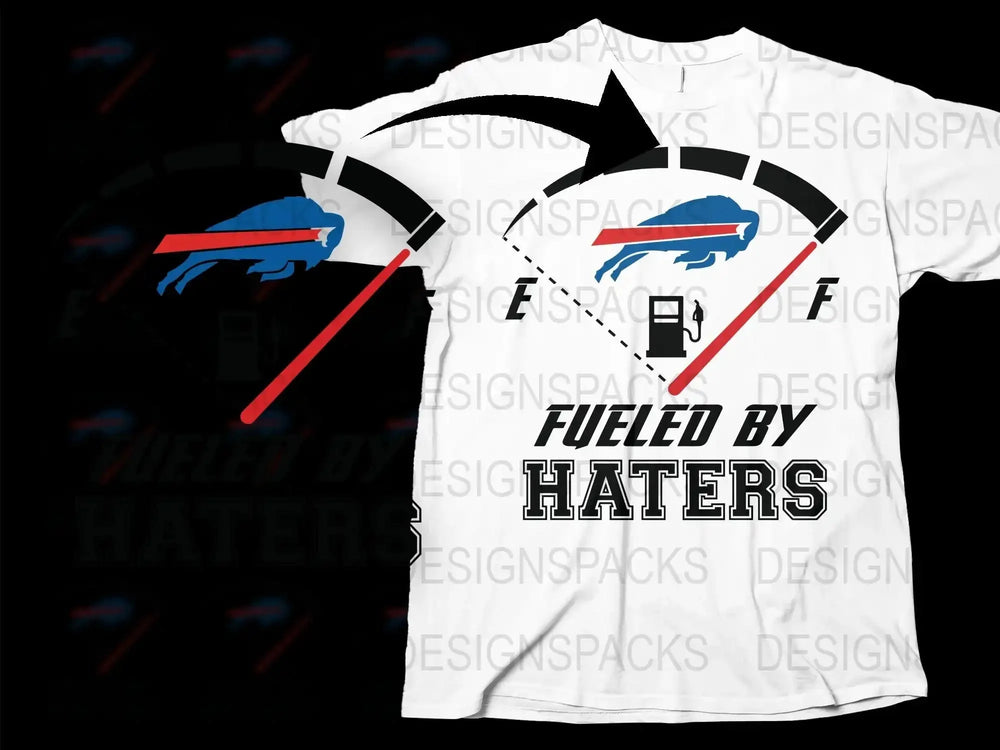 Buffalo Team Sports Inspired T-Shirt, Fueled by Haters Graphic Tee, Football Fan Gift Idea