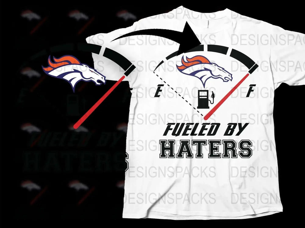 Fueled by Haters Graphic T-Shirt Bold Sports Theme Casual Wear Unisex Cotton Tee Unique Design Football Fan Gift