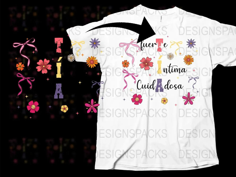 Floral Graphic T-Shirt Colorful Spring Flowers Women's Fashion Tee Nature Inspired Design Lightweight Summer Top