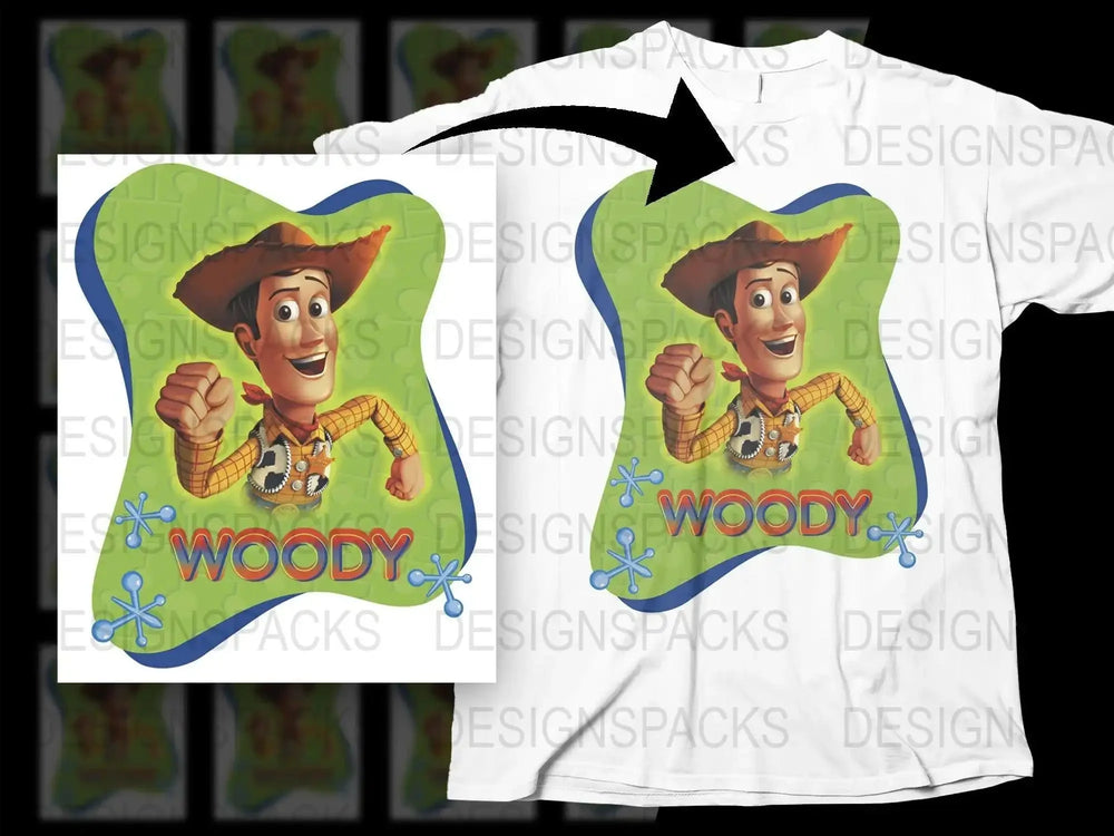 Fun and Lively Woody Character Themed Png Digital Download