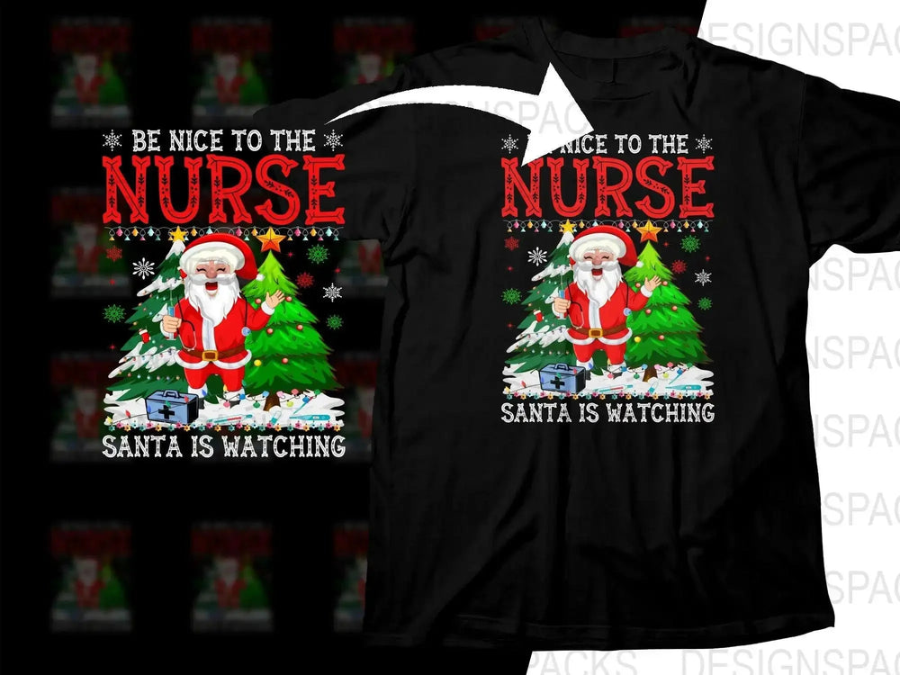 Fun Christmas Nurse Santa Holiday Graphic Png Digital Download