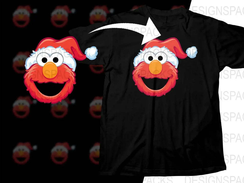 Fun Elmo Santa Design Christmas Holiday Png Digital Download