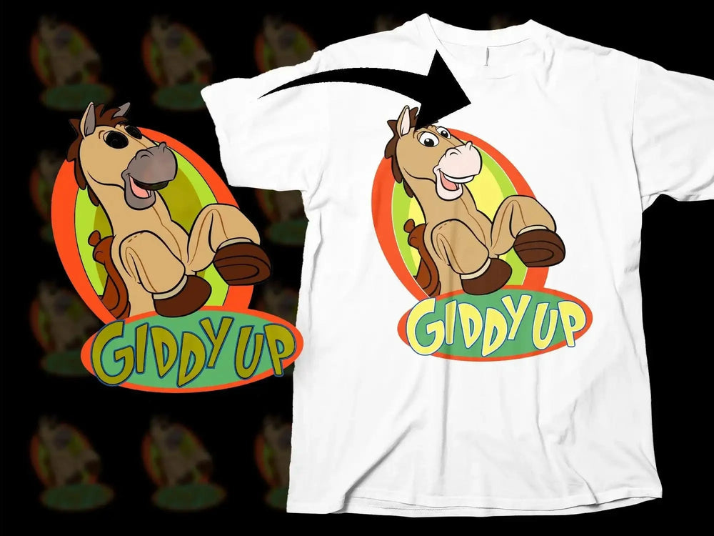 Fun Giddy Up Horse Character Graphic Png Digital Download