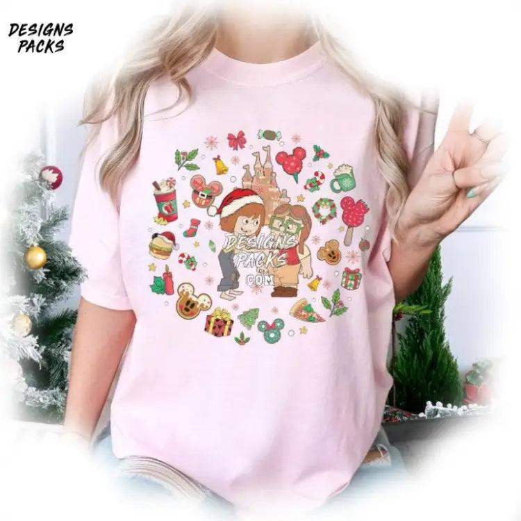 Funny Cartoon Xmas Vintage Carl And Ellie Gingerbread Christmas Png Design