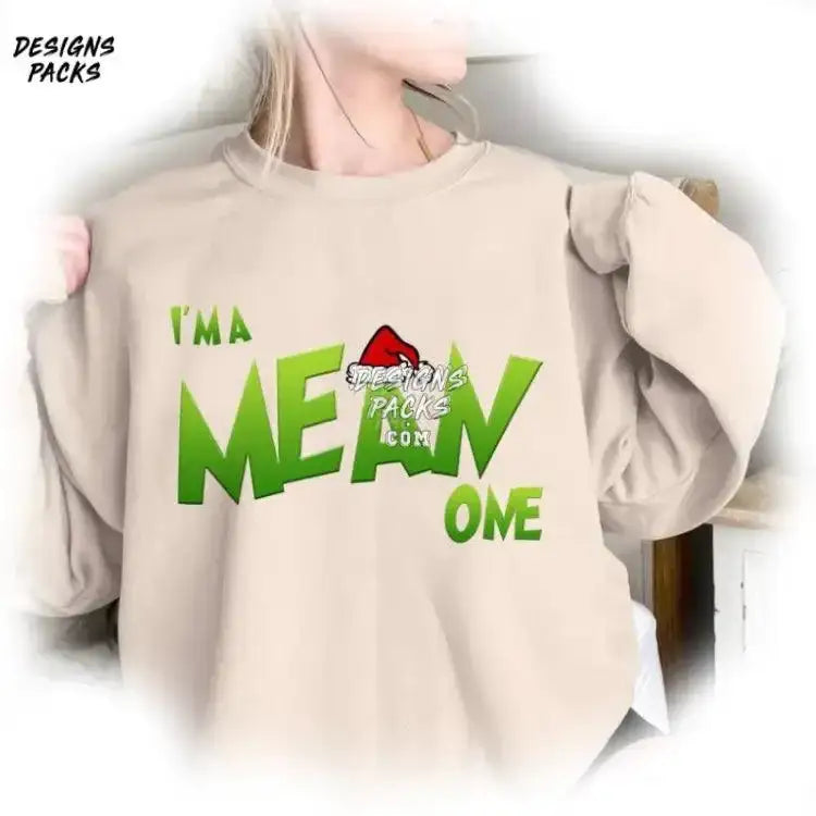 Funny Grinch Christmas Sublimation I’m A Mean One Png Design