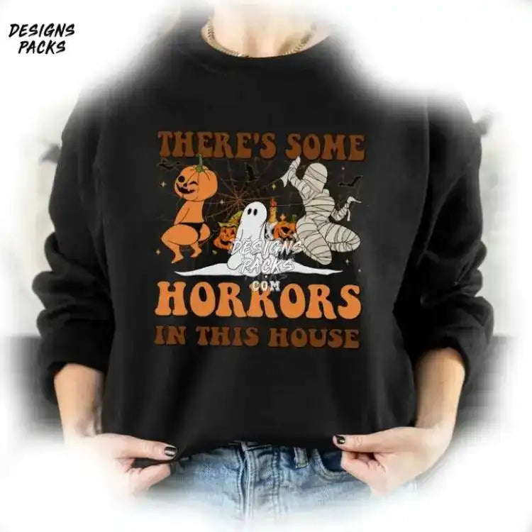 Funny Halloween Ghost There’s Some Horrors In This House Png Design