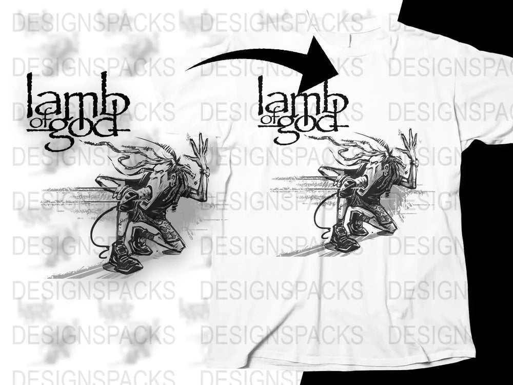 Funny Lamb Of God Artwork Heavy Metal Graphic Png Design Digital Download