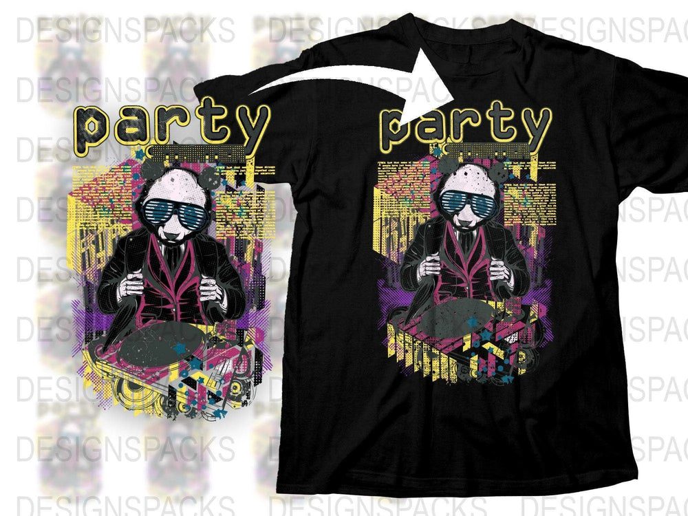 Funny Party Starter DJ Graphic Png Digital Download