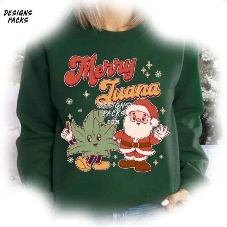 Funny Weed Cannabis Christmas Santa Claus Png Design