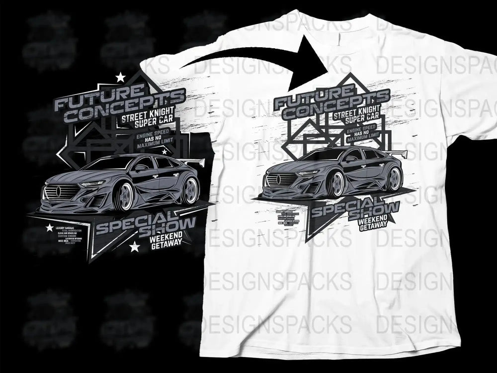 Future Concepts Street Knight Super Car Png Digital Download